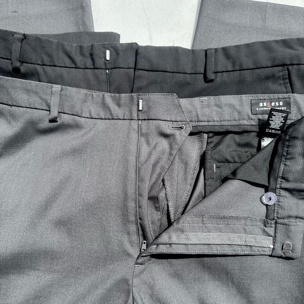 Axcess Charcoal and Black Dress pants 34x30